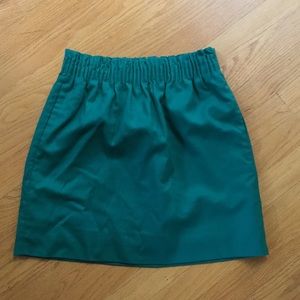 Green J.Crew Mini Skirt
